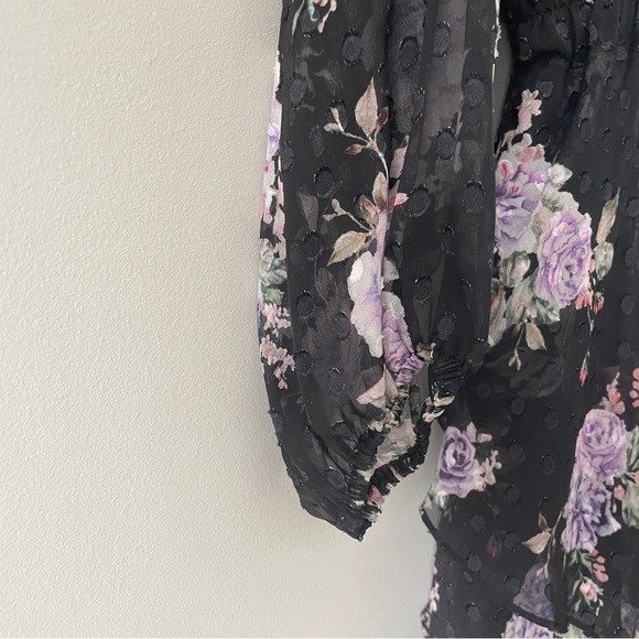 LOVESHACKFANCY Kaia Mini Dress Floral Long Sleeve XS - Picture 12 of 14